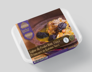 Tajine de Poulet Rôti et sa Tfaya d'Oignons Confits, Pruneaux et Raisins Secs